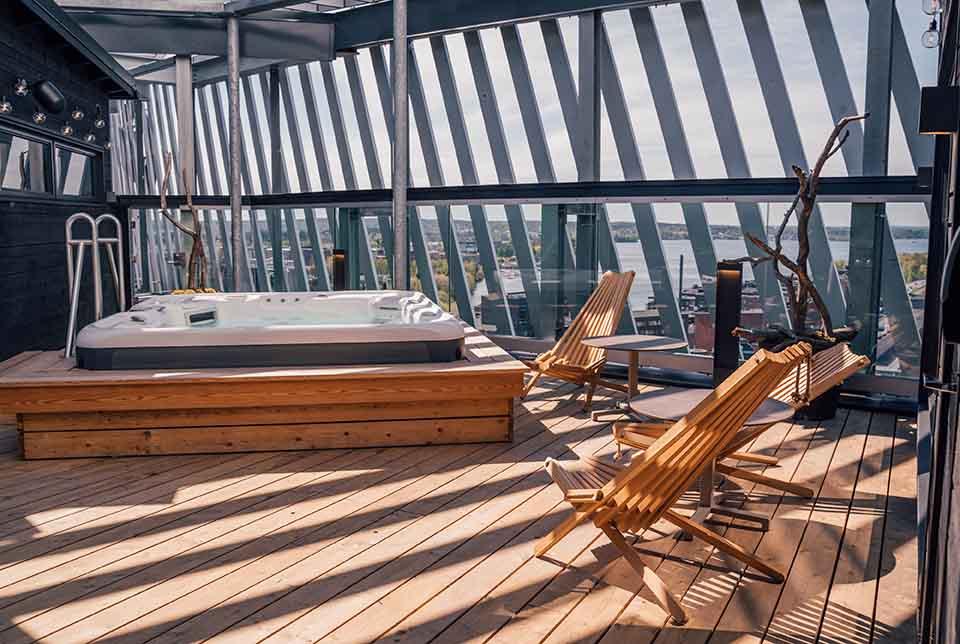 Terrace & Sauna - Lapland Hotels